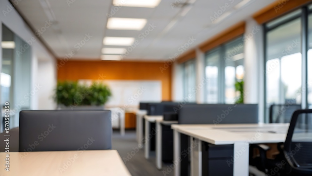 Blurred office interior space background. Working space with defocused effect. Business concept Blurred office interior space background. Working space with defocused effect. Business concept