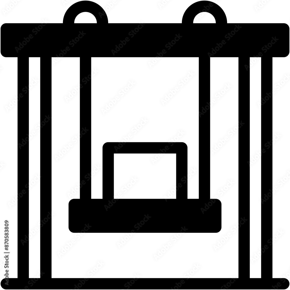 Vector Icon Swing, Park, Playground, Kids And Baby, Entertainment Vector Icon Swing, Park, Playground, Kids And Baby, Entertainment