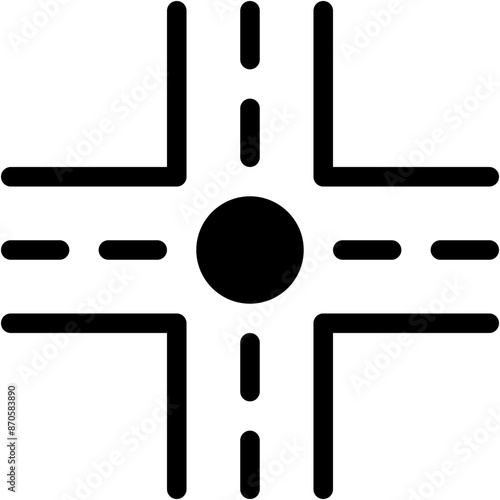 Vector Icon Crossroad, Road, Traffic, Transport, Drive