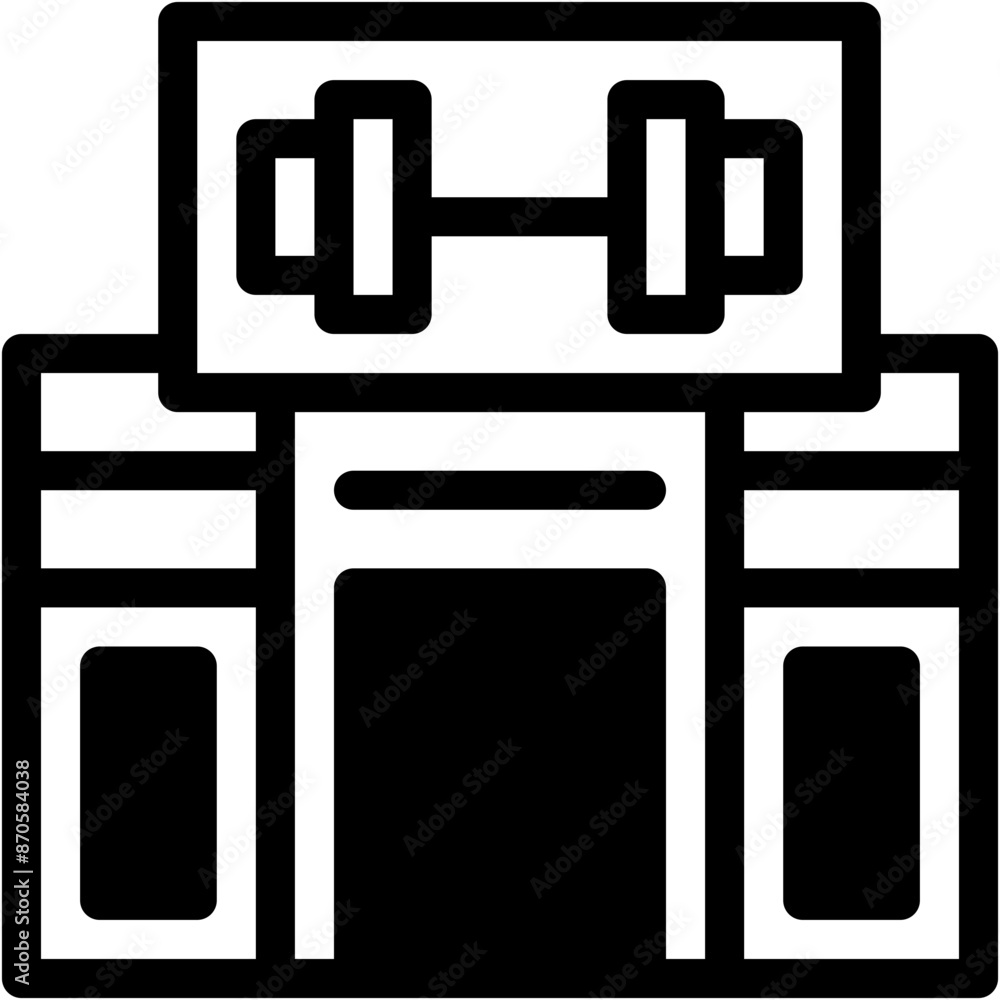 Vector Icon Gym, Exercise, Store, Gymnast, Sport Vector Icon Gym, Exercise, Store, Gymnast, Sport