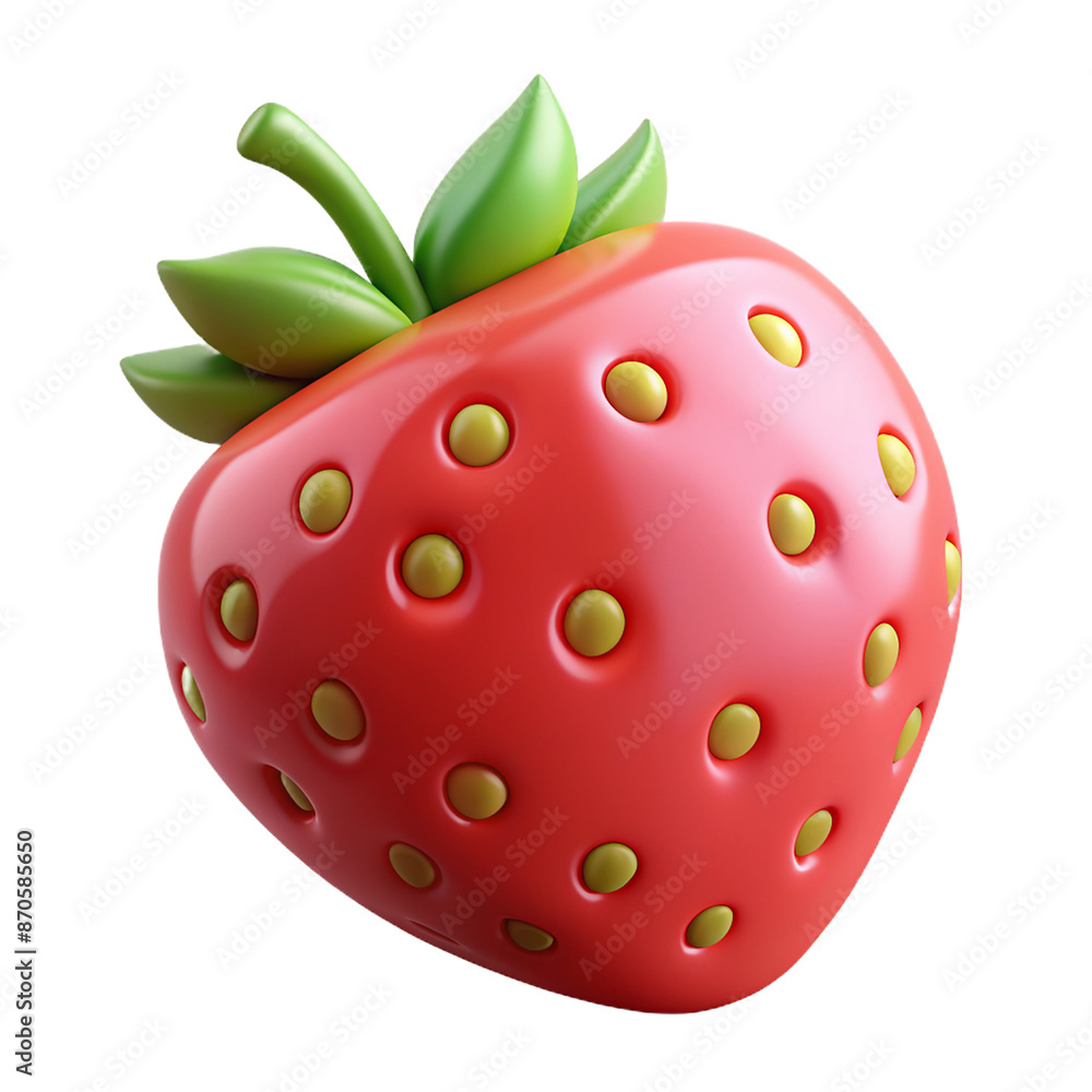 Obraz premium cute 3D illustrations of fruits, vegetables, berries
