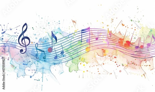 Continuous music line art note vector sketch illustration. Abstract music notes song sound concept background outline icon art one sheet. Vector illustration sketch Digital illustration