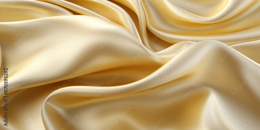 A close-up of smooth golden satin fabric, showcasing its luxurious and silky texture. A close-up of smooth golden satin fabric, showcasing its luxurious and silky texture.