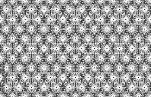 Textile design, wallpaper, and wrapping paper texture with an abstract weathered art deco trellis seamless background tile.