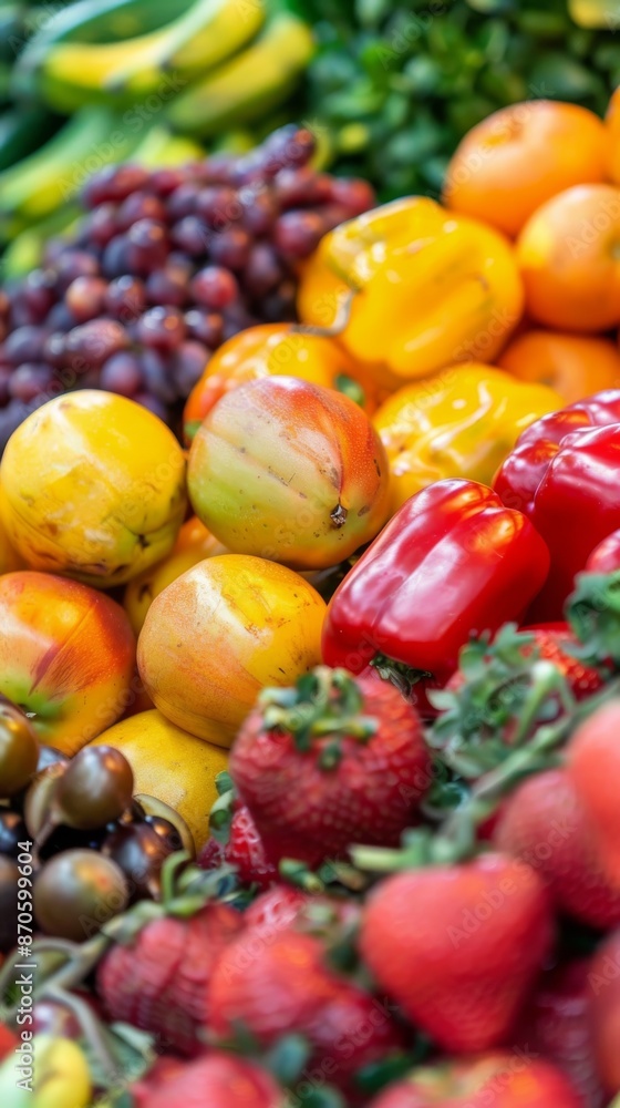 Assortment of fresh fruits and vegetables Assortment of fresh fruits and vegetables