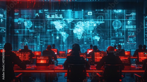 Cybersecurity Experts Monitoring Global Data