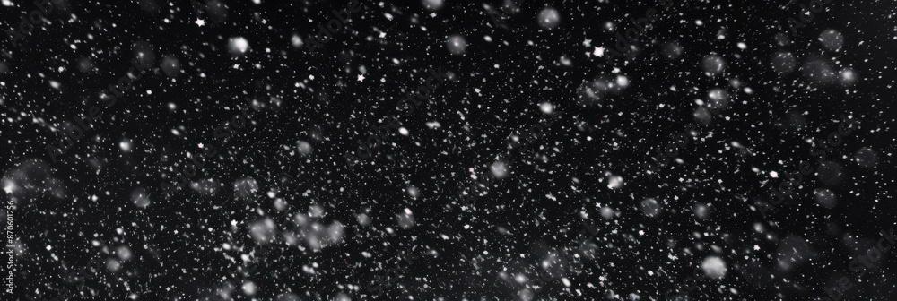 Falling Snowflakes Against a Black Sky Falling Snowflakes Against a Black Sky