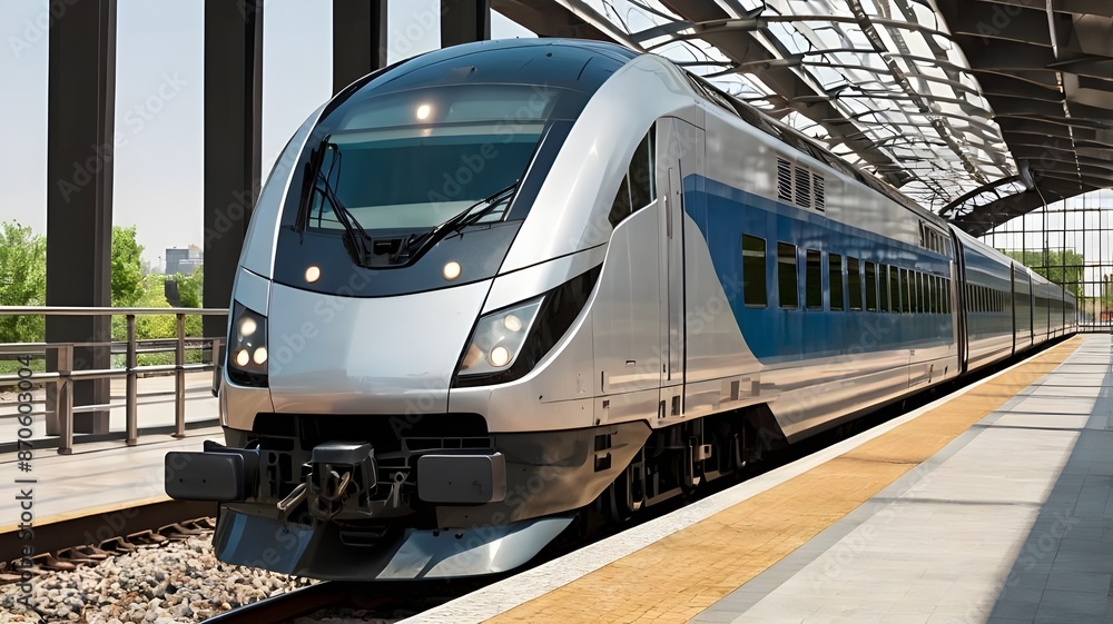 Fototapeta premium train on railway station