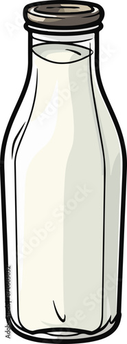 milk vector illustration isolated on transparent background. 
