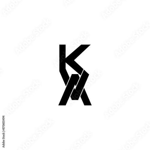 kva lettering initial monogram logo design