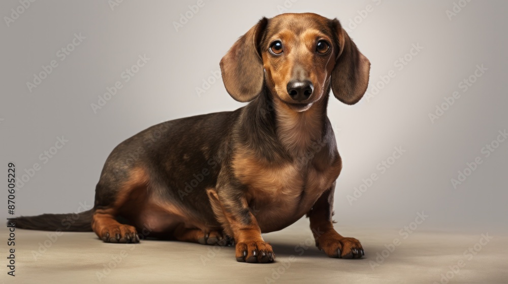 A mischievous Dachshund with its elongated body, short legs, and keen sense of smell, A mischievous Dachshund with its elongated body, short legs, and keen sense of smell,