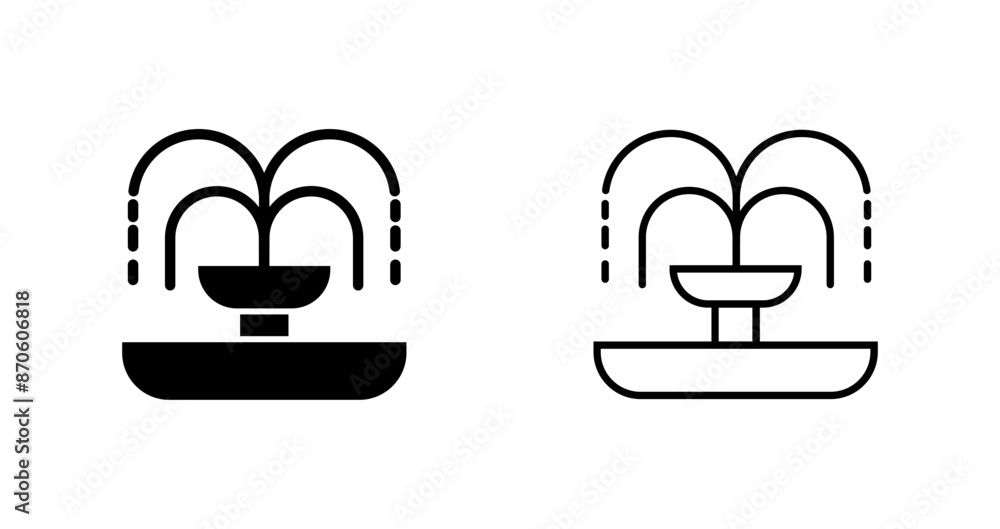 Fountain Vector Icon Fountain Vector Icon