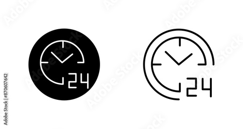 24 hours Vector Icon