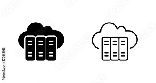 Cloud Library Vector Icon