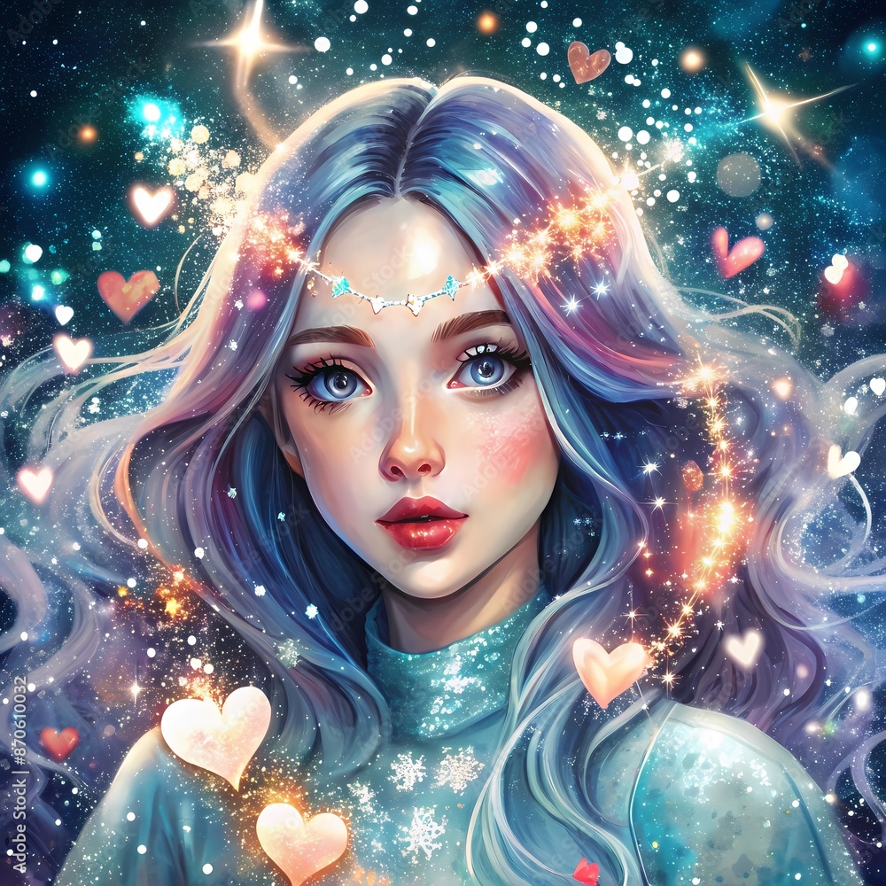 GIRLS Beautiful with Sparkles-Star-Highlights GIRLS Beautiful with Sparkles-Star-Highlights