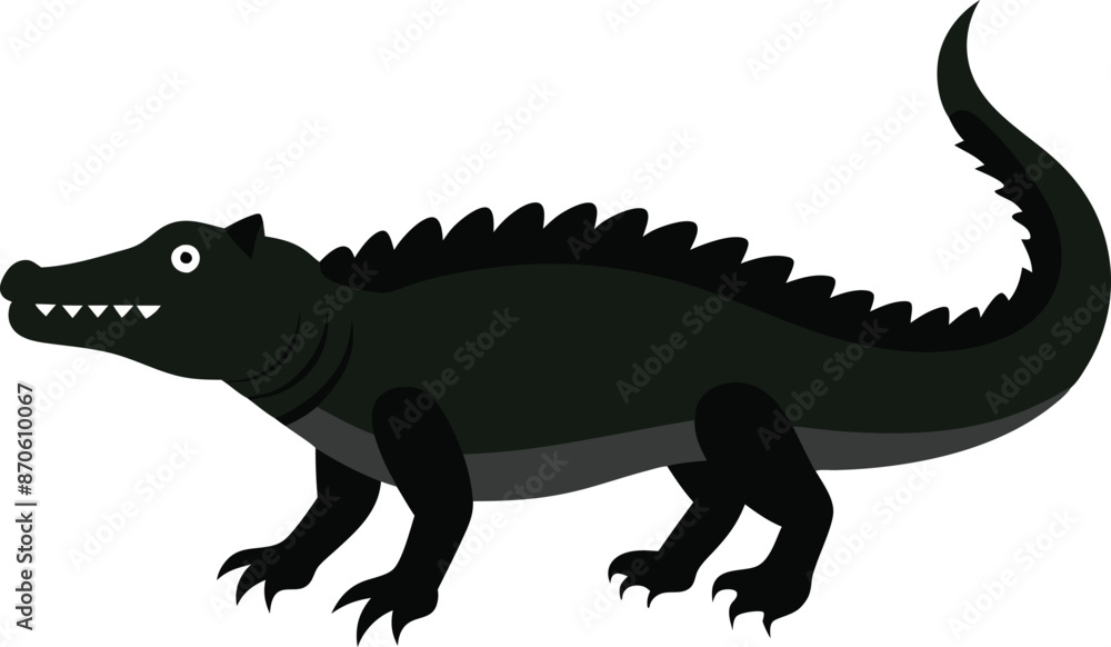 Obraz premium crocodile silhouette vector illustration 