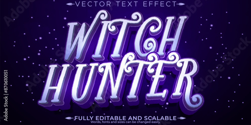 Witch text effect, editable sorcery and mystical customizable font style