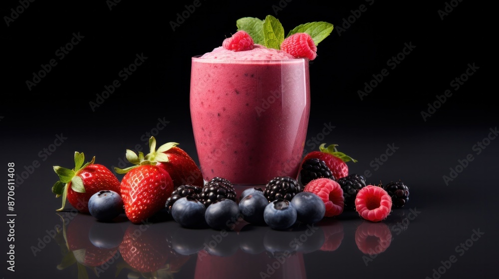 A refreshing smoothie made with a variety of berries, blended to perfection. A refreshing smoothie made with a variety of berries, blended to perfection.