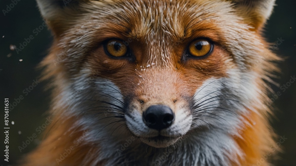 Obraz premium Fox in a forest, wildlife concept.