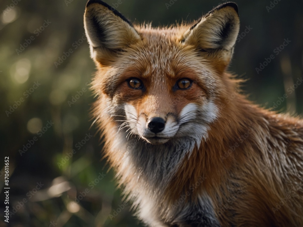 Fototapeta premium Fox in a forest, wildlife concept.