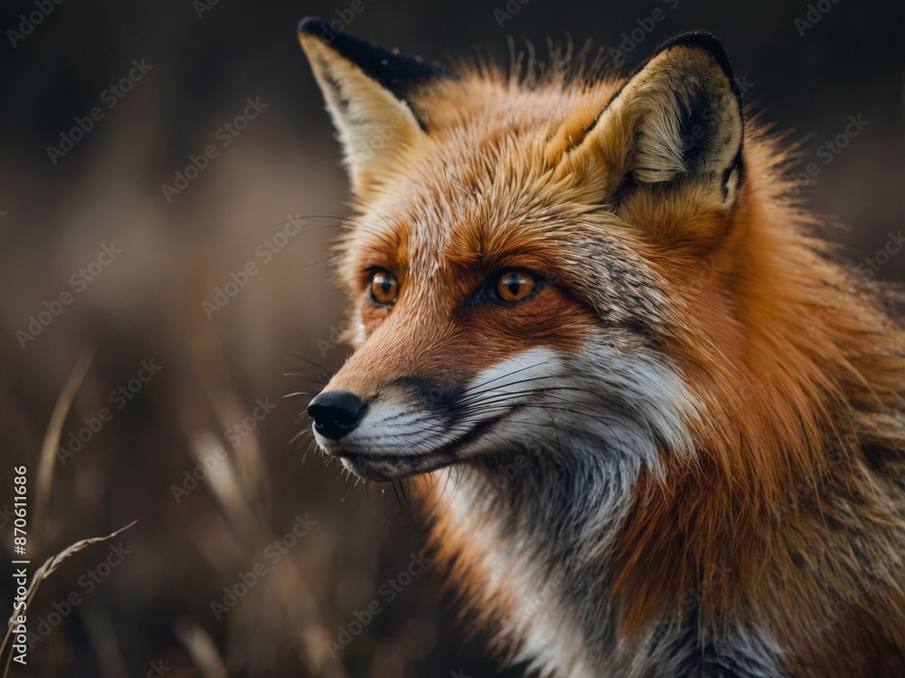 Fox in a forest, wildlife concept. Fox in a forest, wildlife concept.