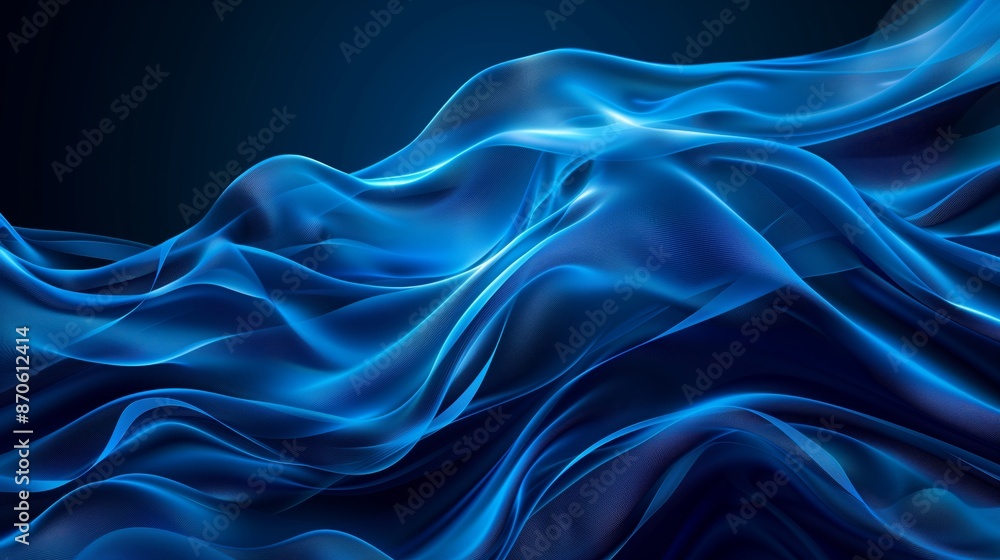 Abstract blue background with waves and lines, vector illustration. Abstract blue background with waves and lines, vector illustration.