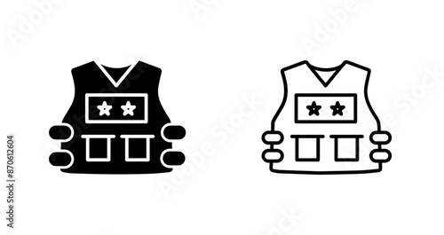 Police Vest Vector Icon