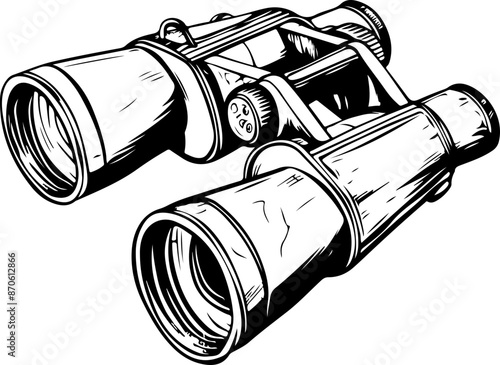 Binocular drawing clipart design illustration