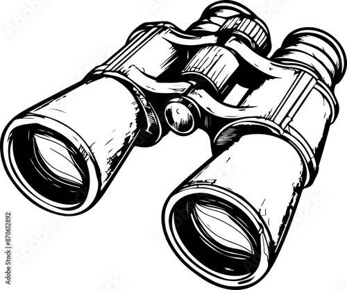 Binocular drawing clipart design illustration