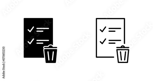 Trash List Vector Icon