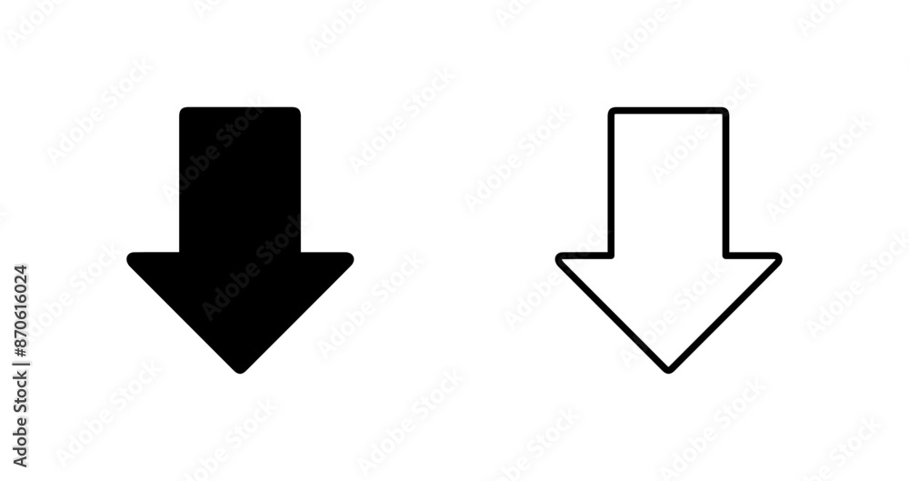 Down Vector Icon Down Vector Icon
