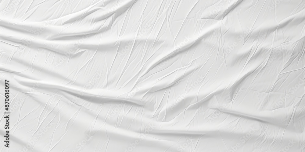 Fototapeta premium Wrinkled White Fabric Texture