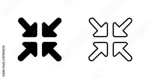 Reduce Arrow Vector Icon