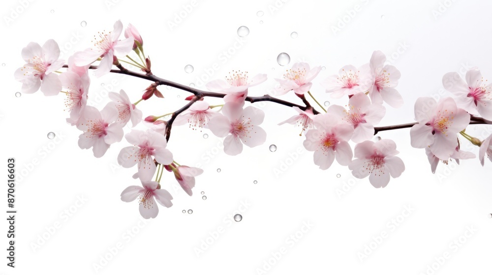 A single cherry blossom, its delicate petals falling gently like snowflakes. A single cherry blossom, its delicate petals falling gently like snowflakes.