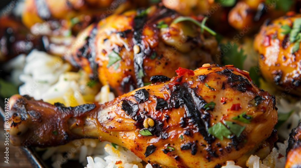 grilled chicken on the grill grilled chicken on the grill