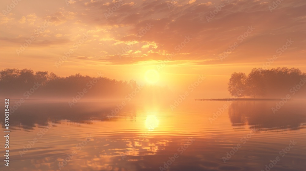 A spiritual sunrise over a serene lake, with the sun's reflection mirroring the tranquility of the water's surface, creating a sense of peace and inner harmony. A spiritual sunrise over a serene lake, with the sun's reflection mirroring the tranquility of the water's surface, creating a sense of peace and inner harmony.