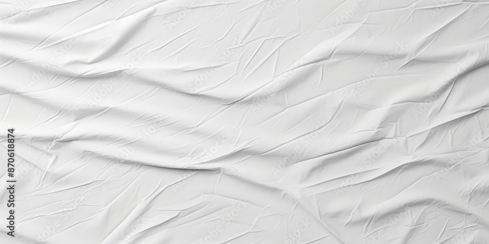 Obraz premium White Wrinkled Fabric Texture