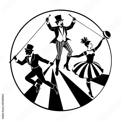 design-silhouettes-of-circus-performers-like