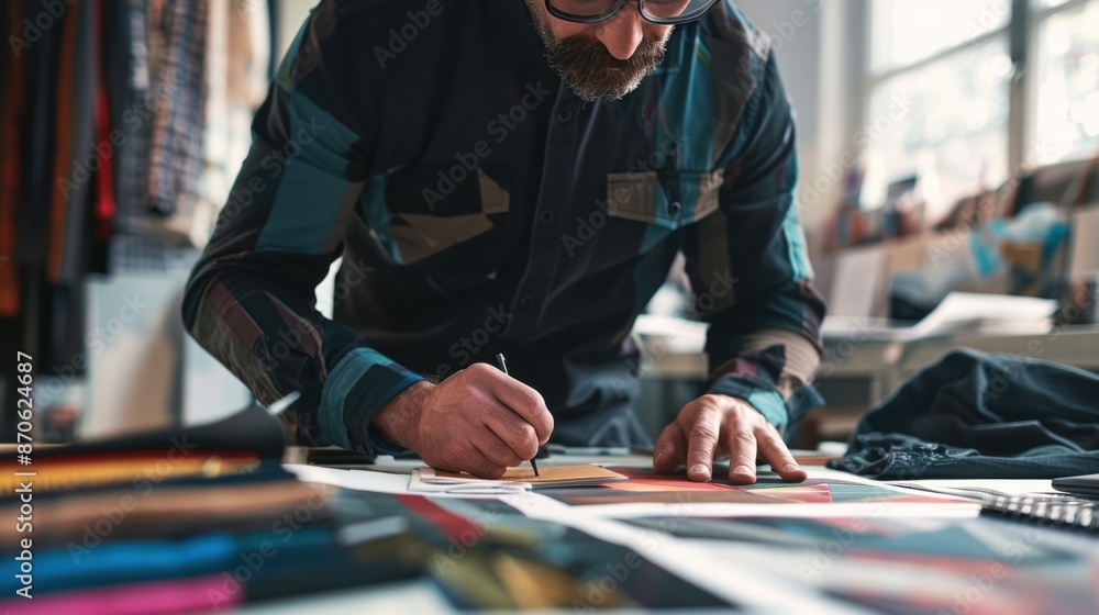 Fashion Designer Working on a New Design Fashion Designer Working on a New Design