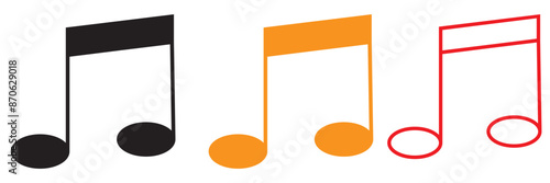 Music icon set vector. note music sign and symbol
