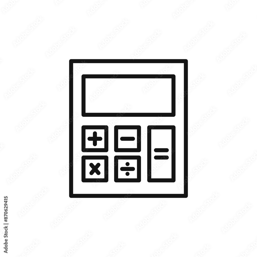 Calculator logo sign vector outline Calculator logo sign vector outline