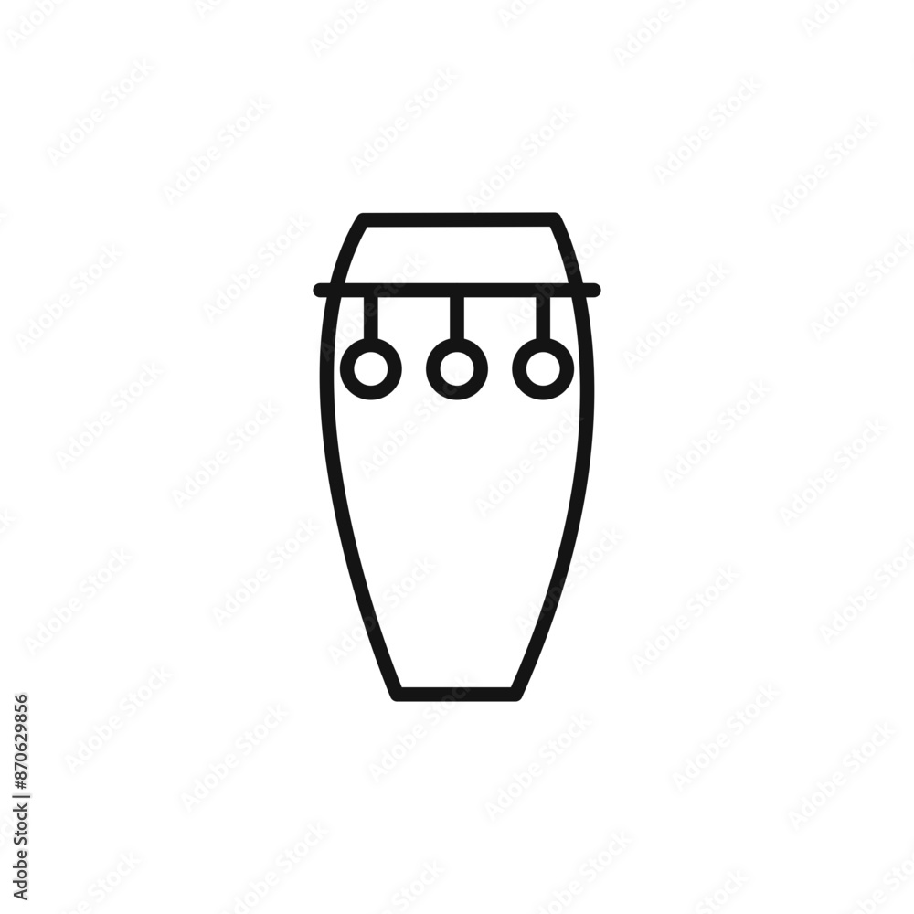 Conga drum logo sign vector outline Conga drum logo sign vector outline