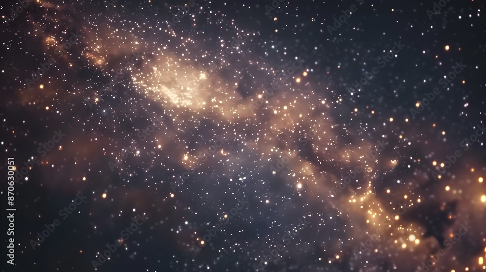 Obraz premium Awe-inspiring Cosmic Landscape with Shimmering Milky Way Galaxy and Ethereal Celestial Glow