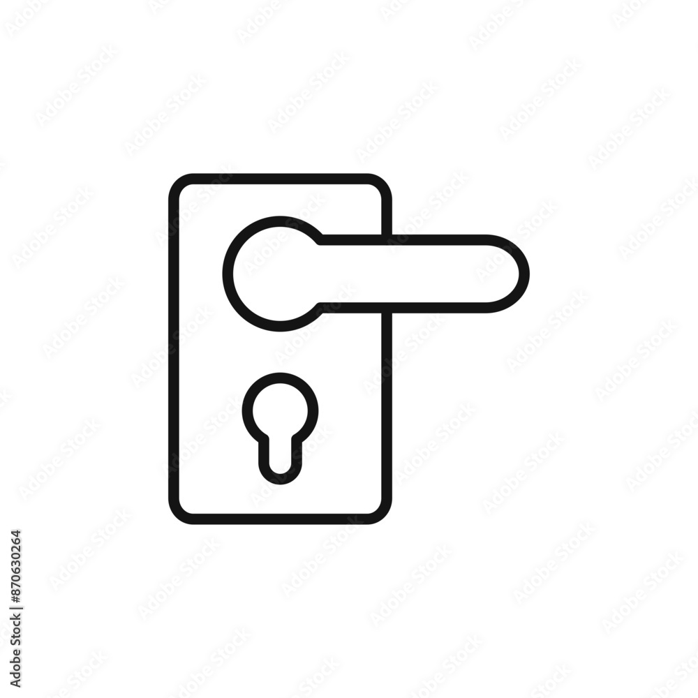 Door knob logo sign vector outline Door knob logo sign vector outline