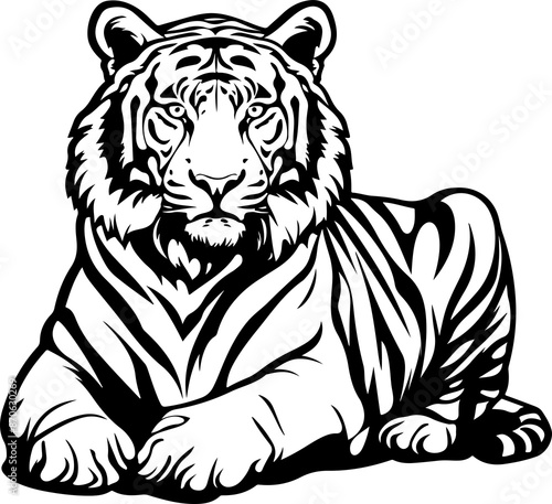 Tiger clipart desing illustration