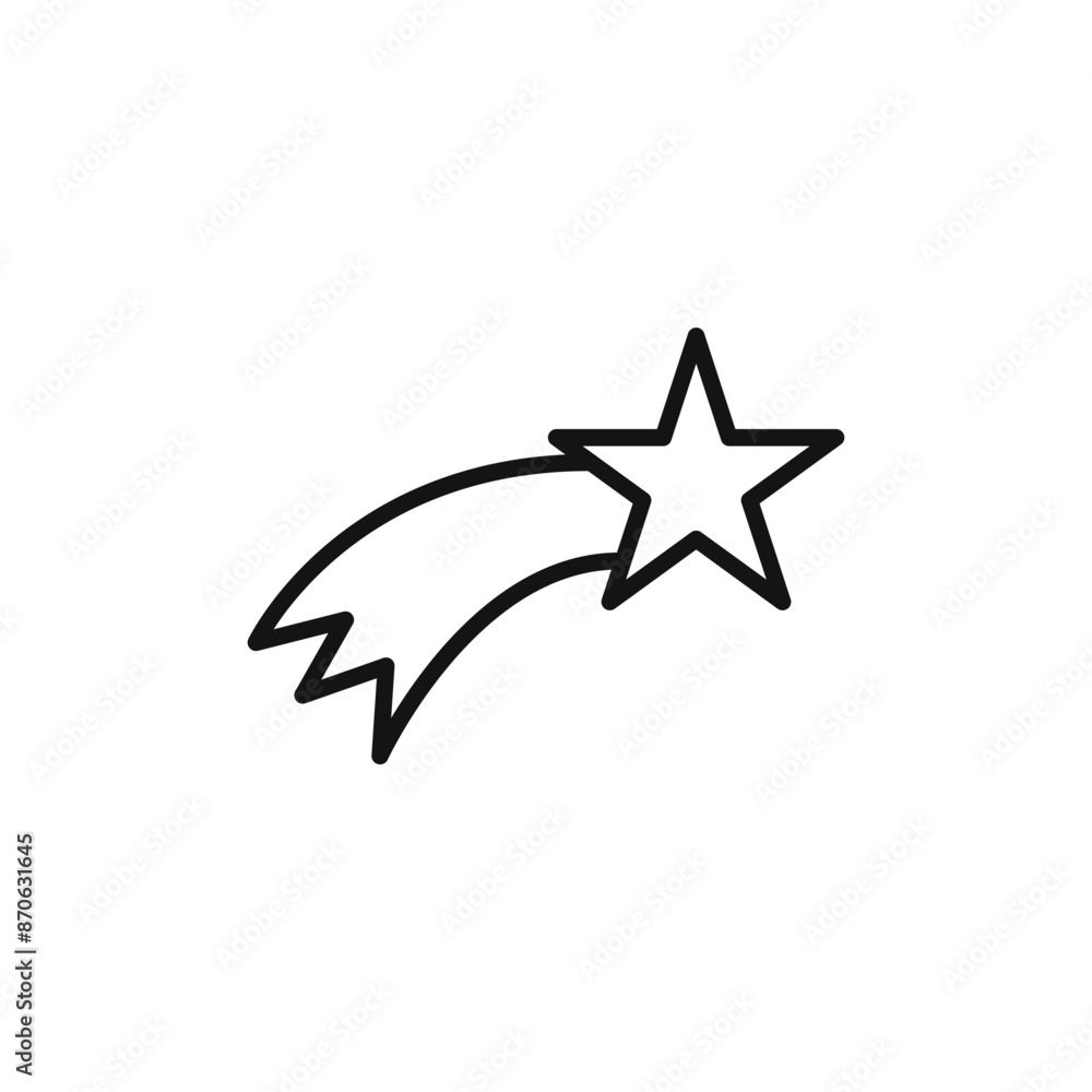 Falling Star logo sign vector outline Falling Star logo sign vector outline
