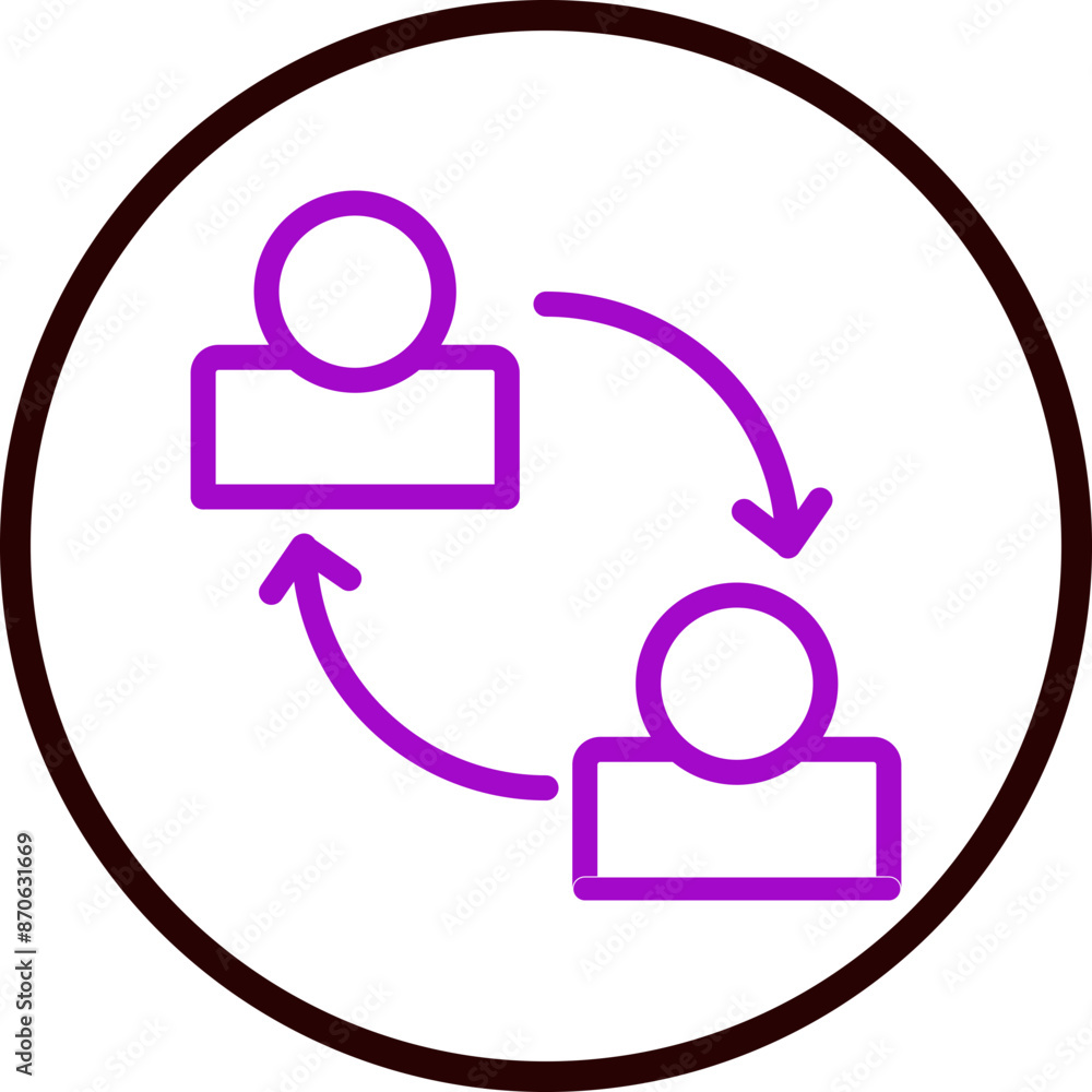 Peer Support Vector Line Purple Circle Black Peer Support Vector Line Purple Circle Black