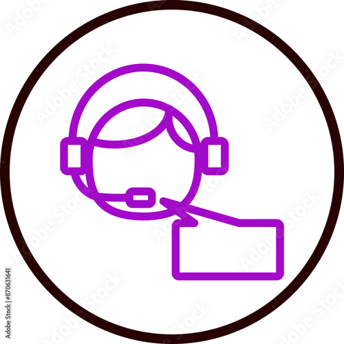 Advice Vector Line Purple Circle Black