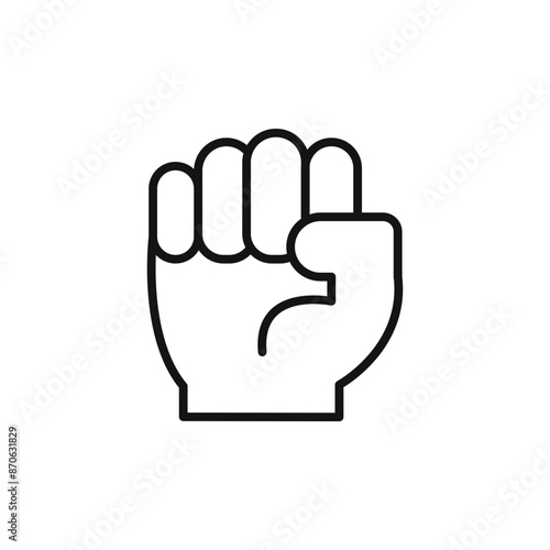 Fist logo sign vector outline