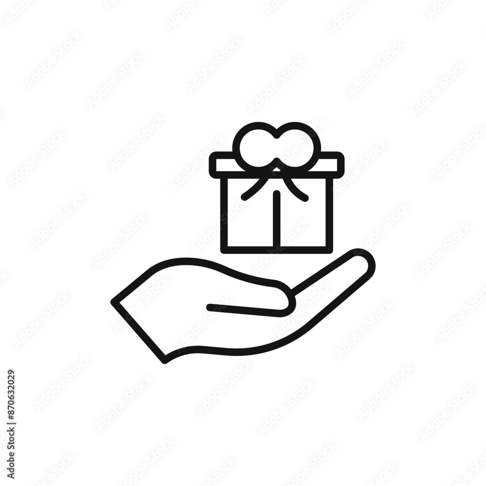 Free gift logo sign vector outline Free gift logo sign vector outline